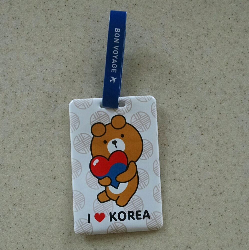 I 💗 Korea luggage tag